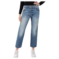 FRAME Blue High Waisted Jeans Size S