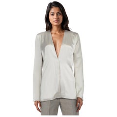 Galvan London Silver Open Front Jacket Size S