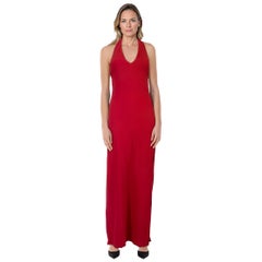 Reformation Red Halter Neck Maxi Dress Size XXS
