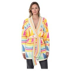 Mira Mikati Geometric Pattern Knit Cardigan Size S