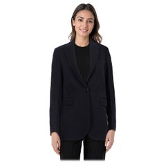 Circolo 1901 Blazer de lana azul marino de largo medio Talla XS