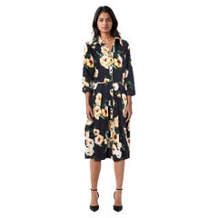 Samantha Sung Vestido Midi Plisado Estampado Floral Talla XXL