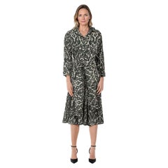 Samantha Sung Wool Floral Print Belt Midi Dress Size XL