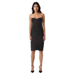 Herve Leger Black Bandage Strapless Dress Size XS