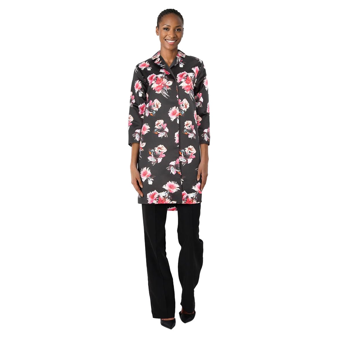 MSGM Cappotto con stampa floreale di media lunghezza taglia XS
