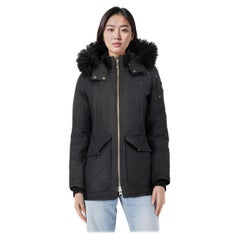 Moose Knuckles Navy Hooded Down Jacket Size S