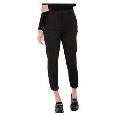 Pinko Black Pauline Stitch Regular Waist Trousers Size XS