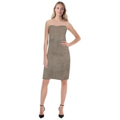 Jitrois Grey Metallic Strapless Dress Size S