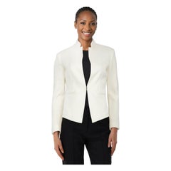 Rag & Bone White Collarless Hook Front Blazer Size XXS