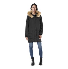 Cappotto Parka Theory con pelliccia di coyote nera taglia L.