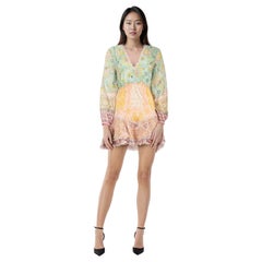 Hemant & Nandita Floral Open Back Mini Dress Size S