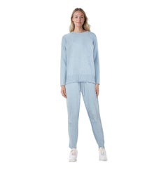 Derek Rose Blue Cashmere Knitted Set Size XS