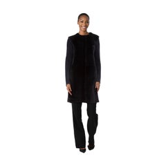 Theory Navy Shearling Panel Coat Size S