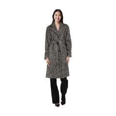 Claudie Pierlot Cappotto lungo monopetto in lana grigio taglia S