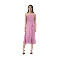 Apiece Apart Vestido Midi Estampado Floral Rosa Talla S