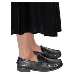 ba&sh Schwarze Loafers aus Leder mit runder Zehe aus Leder, Größe IT 41
