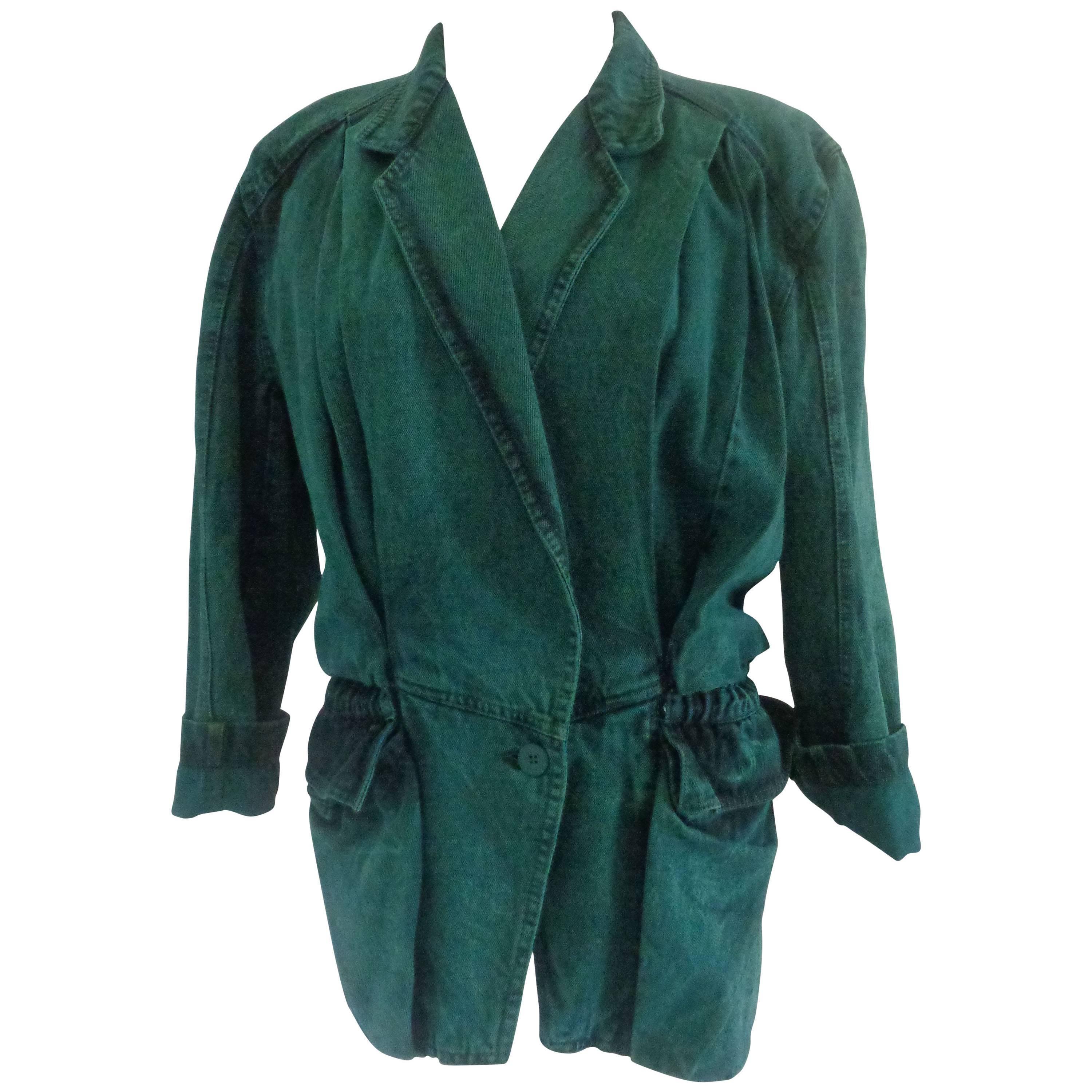 1970er Jahre Pancaldi Grüne Jacke