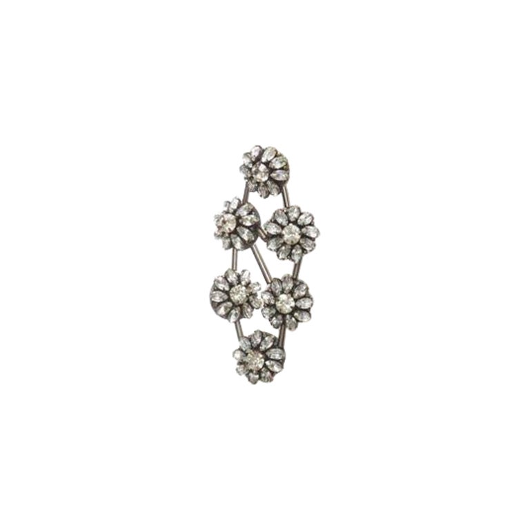 OSCAR DE LA RENTA Runway crystal loral chandelier bridal statement earrings