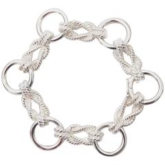 Hermes Silver Sailor Knot Bracelet