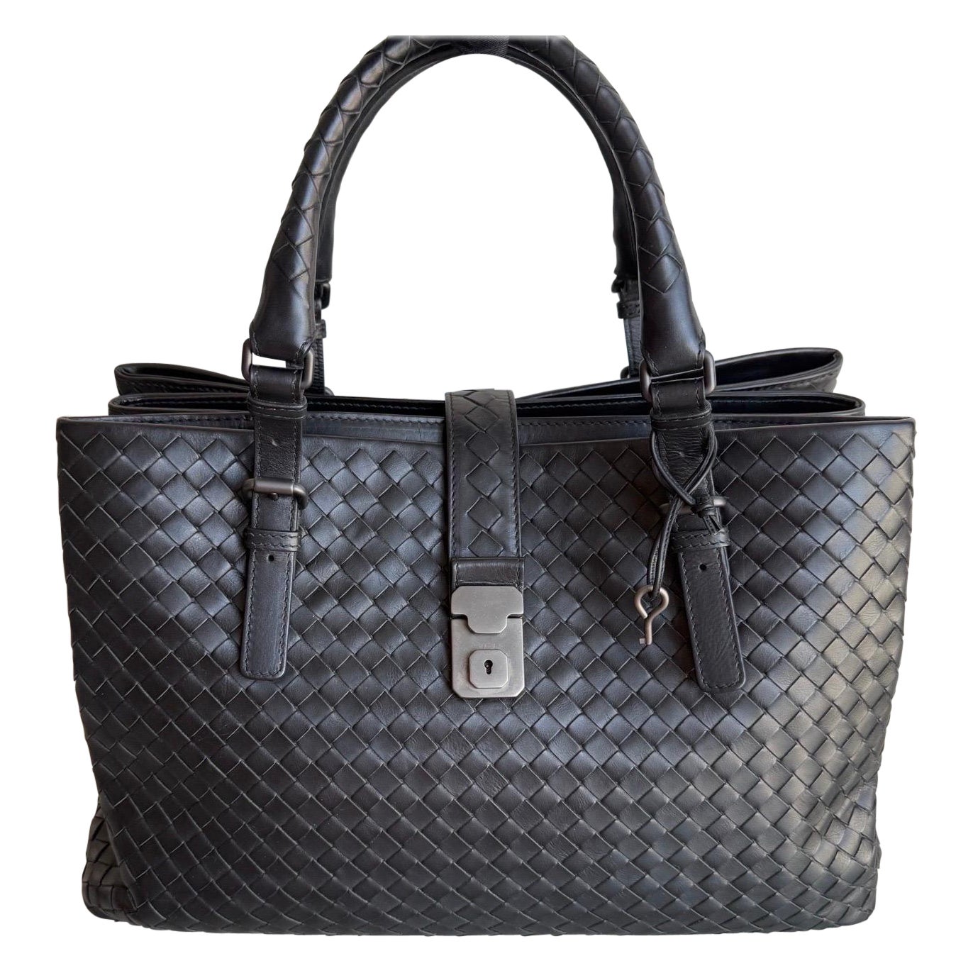 Bottega Veneta Roma Borsa Intrecciato Nappa Nero Grande 35 cm