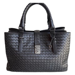 Bottega Veneta Roma Borsa Intrecciato Nappa Nero Grande 35 cm