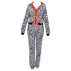 Tuta Versace Barocco con stampa animale e pantaloni con cappuccio