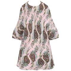 ALEXANDER McQUEEN S/S 2001 "Voss" Pale Pink Paisley Print Chiffon Halter Top 10