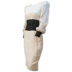 80s Carolina Herrera Dot Dress 8