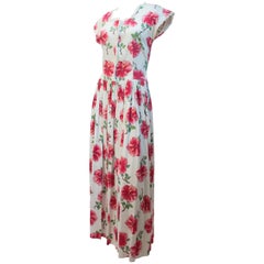40s Floral Printed Day Dress