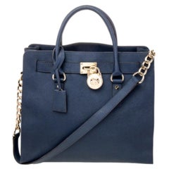 Michael Michael Kors Tote Hamilton in pelle blu