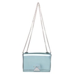 Emporio Armani - Sac à bandoulière en cuir vert menthe métallisé