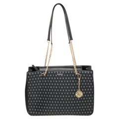 DKNY Tote a catena in pelle nera firmata
