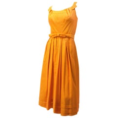 Vintage 50s Two-Tone Orange Day Dress
