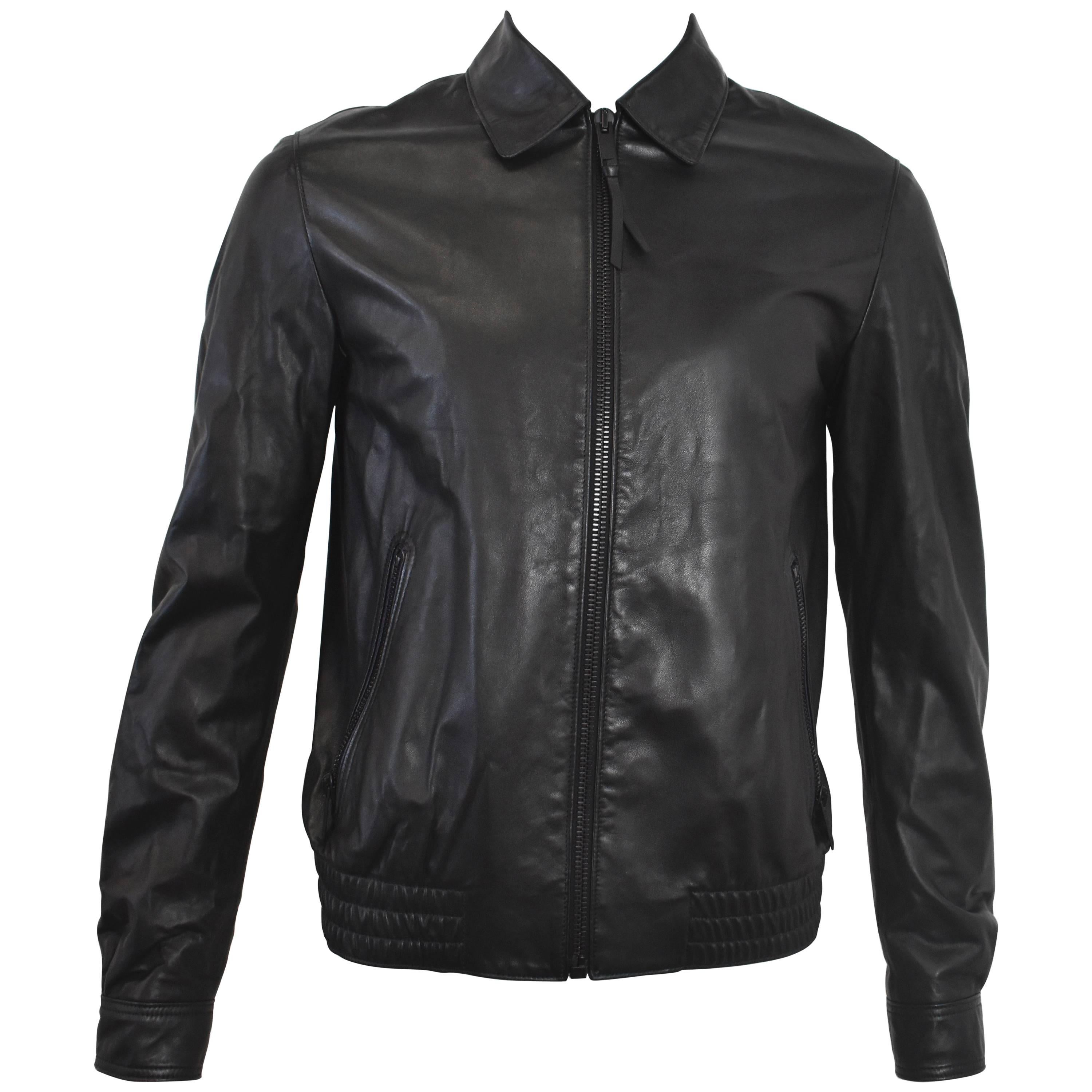 Alexander McQueen Black Leather Jacket