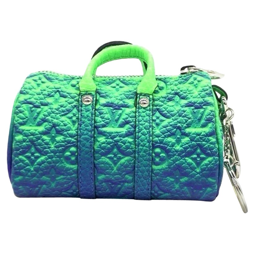 Louis Vuitton Virgil Abloh Green/Blue Taurillon Illusion Mini Keepall Bag Charm