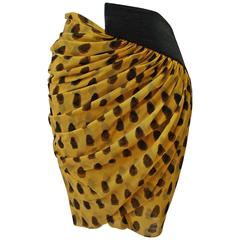Gianfranco Ferre Ruched Skirt With Rubberised Waistband 1990's 12