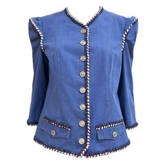 Chanel Neue Paris / Versailles Barockstil Denim-Jacke 42 FR