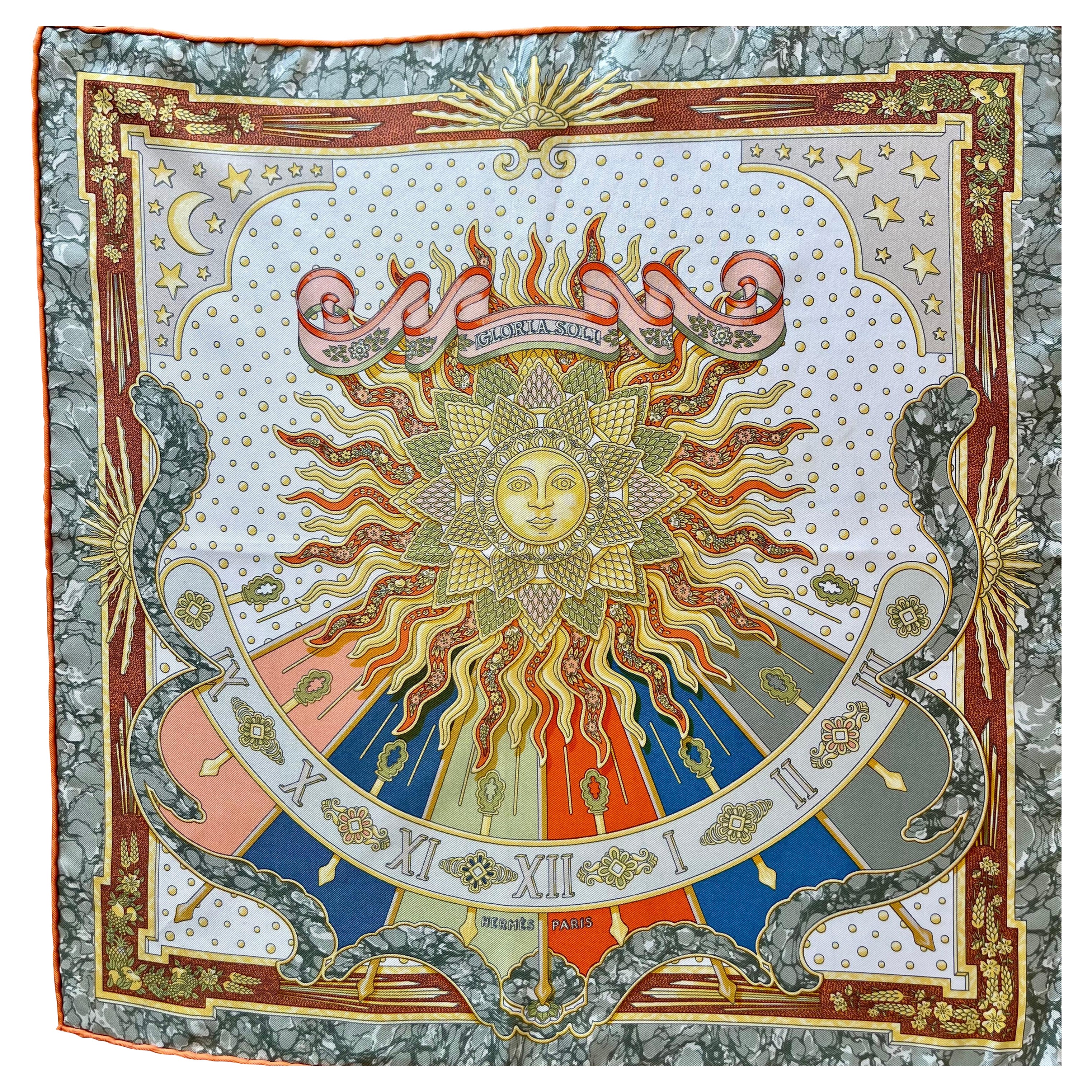 Echarpe Gavroche Hermès "Gloria Soli"