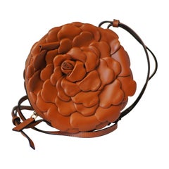 Valentino Garavani brown leather Flower shoulder bag