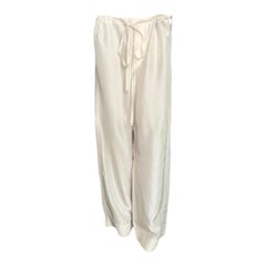 RARE Gucci by Tom Ford Men's Spring 2001 White Kimono Pure Silk Pants Trousers