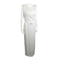 Unusual Cloque Sheath Gown