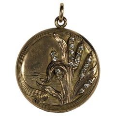 Victorian Cat Tails Paste Locket