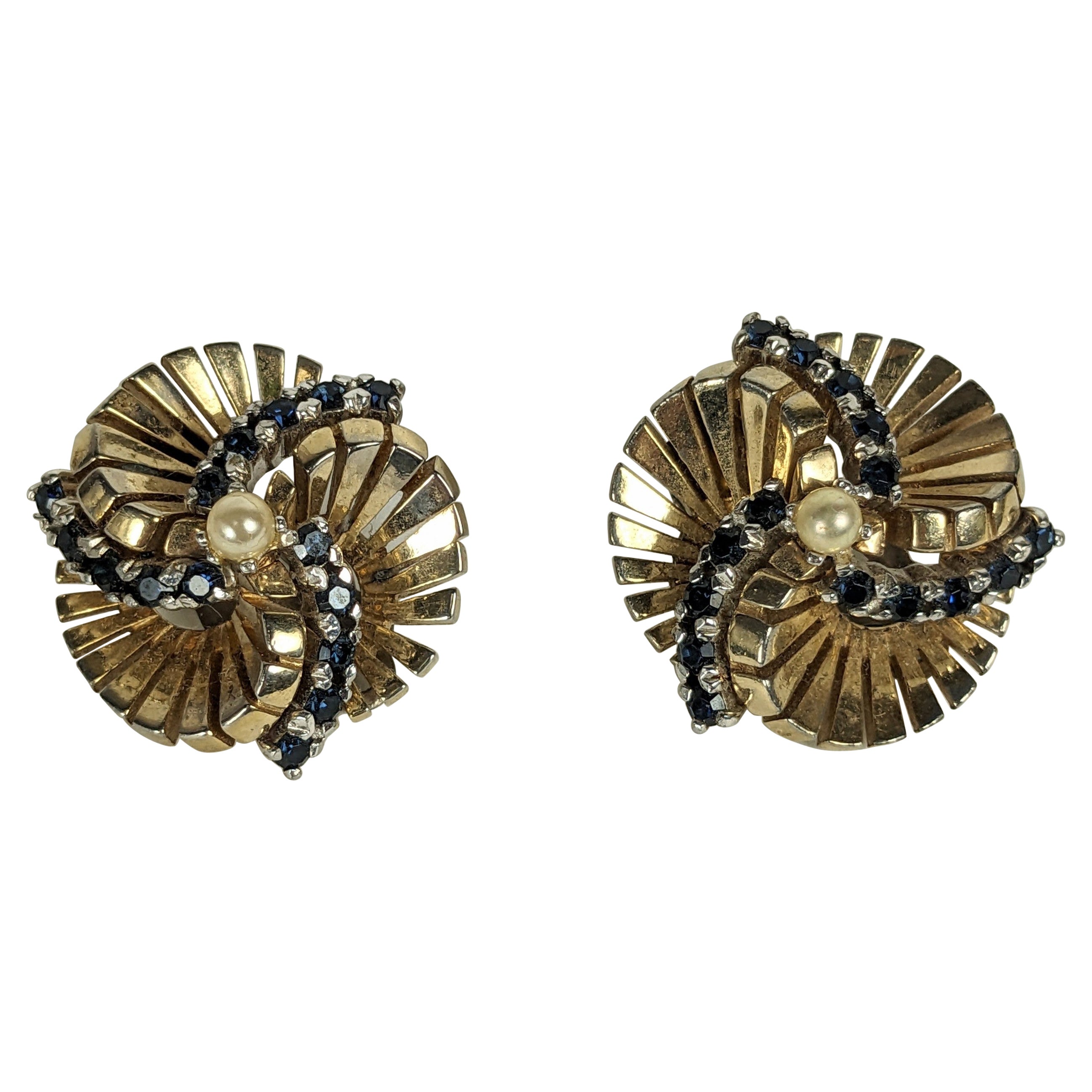Jomaz Retro Pierced Swirl Ear Clips