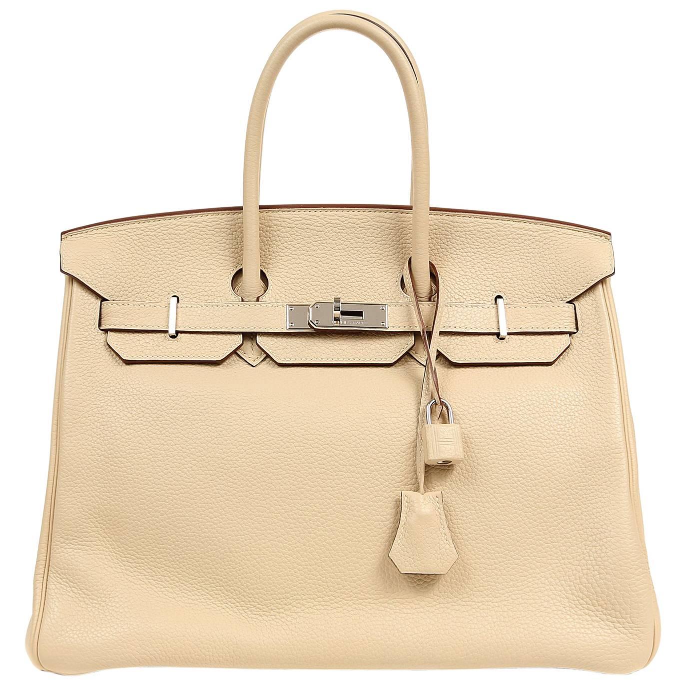 Hermès Parchemin Togo 35 cm Birkin Bag For Sale