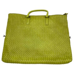 Bottega Veneta Maxi Convertible Tote Bag Hobo in pelle verde con trasporto bidirezionale 52cm
