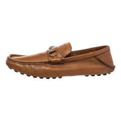 Gucci Mocassini con morsetto in pelle marrone taglia 43