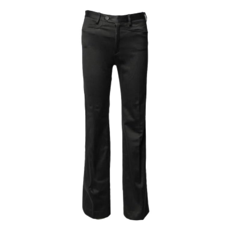 Joseph Vintage Pantalon en coton noir à jambe évasée S
