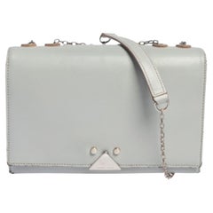 Emporio ARMANI Bolso con cadena de piel gris