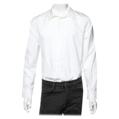 Givenchy - Chemise blanche brodée de boutons sur le devant XL