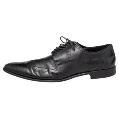 Dolce & Gabbana Brogue Noir Cuir Lace Up Derby Taille 43
